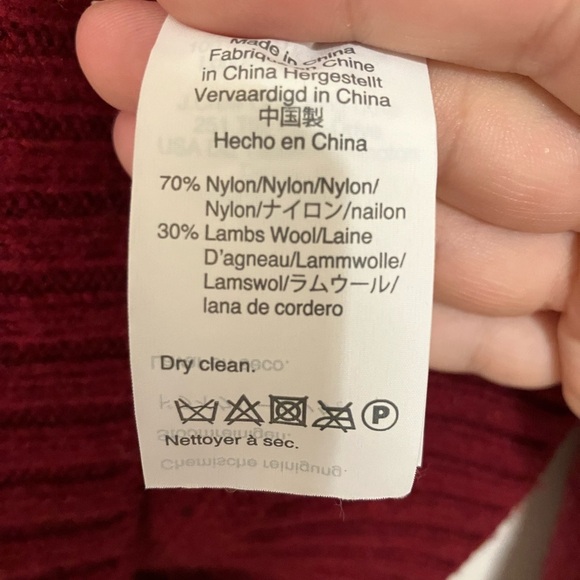 J Crew Lambswool/nylon Sweater Red‎ Sz S Preppy Comfort - Picture 4 of 7